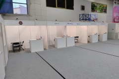 Zabudowa na targach pracy na Politechnice Krakowskiej 2024